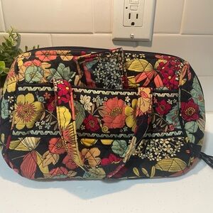 Retired Vera Bradley Happy Snails Pattern Floral Satchel Handbag